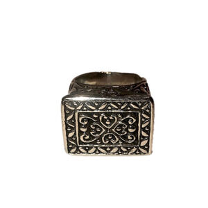 VTG Huge Sterling Silver Floral Filigree Style Heavy Ring Sz 7.25 / 17.5g
